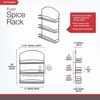 image:imageSpectrum 3 Tier Hanging Spice Rack for Wall Black Steel Kitchen Spice Organizer Wall Mounted Metal Three Tier Metal Spice Organizer Rack for Kitchen Cabinet Pantry OrganizationSatin Nickel