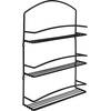image:imageSpectrum 3 Tier Hanging Spice Rack for Wall Black Steel Kitchen Spice Organizer Wall Mounted Metal Three Tier Metal Spice Organizer Rack for Kitchen Cabinet Pantry OrganizationBlack
