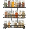 image:imageSpectrum 3 Tier Hanging Spice Rack for Wall Black Steel Kitchen Spice Organizer Wall Mounted Metal Three Tier Metal Spice Organizer Rack for Kitchen Cabinet Pantry OrganizationBlack