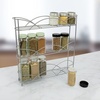 image:imageSpectrum 3 Tier Hanging Spice Rack for Wall Black Steel Kitchen Spice Organizer Wall Mounted Metal Three Tier Metal Spice Organizer Rack for Kitchen Cabinet Pantry OrganizationSilver