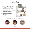 image:imageSpectrum 3 Tier Hanging Spice Rack for Wall Black Steel Kitchen Spice Organizer Wall Mounted Metal Three Tier Metal Spice Organizer Rack for Kitchen Cabinet Pantry OrganizationChrome