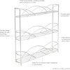 image:imageSpectrum 3 Tier Hanging Spice Rack for Wall Black Steel Kitchen Spice Organizer Wall Mounted Metal Three Tier Metal Spice Organizer Rack for Kitchen Cabinet Pantry OrganizationSilver