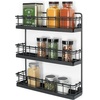 image:imageSpectrum 3 Tier Hanging Spice Rack for Wall Black Steel Kitchen Spice Organizer Wall Mounted Metal Three Tier Metal Spice Organizer Rack for Kitchen Cabinet Pantry OrganizationIndustrial Gray