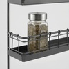 image:imageSpectrum 3 Tier Hanging Spice Rack for Wall Black Steel Kitchen Spice Organizer Wall Mounted Metal Three Tier Metal Spice Organizer Rack for Kitchen Cabinet Pantry OrganizationIndustrial Gray