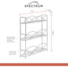 image:imageSpectrum 3 Tier Hanging Spice Rack for Wall Black Steel Kitchen Spice Organizer Wall Mounted Metal Three Tier Metal Spice Organizer Rack for Kitchen Cabinet Pantry OrganizationChrome