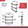 image:imageSpectrum 3 Tier Hanging Spice Rack for Wall Black Steel Kitchen Spice Organizer Wall Mounted Metal Three Tier Metal Spice Organizer Rack for Kitchen Cabinet Pantry OrganizationBlack