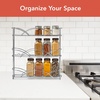 image:imageSpectrum 3 Tier Hanging Spice Rack for Wall Black Steel Kitchen Spice Organizer Wall Mounted Metal Three Tier Metal Spice Organizer Rack for Kitchen Cabinet Pantry OrganizationChrome