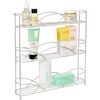 image:imageSpectrum 3 Tier Hanging Spice Rack for Wall Black Steel Kitchen Spice Organizer Wall Mounted Metal Three Tier Metal Spice Organizer Rack for Kitchen Cabinet Pantry OrganizationSilver