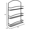 image:imageSpectrum 3 Tier Hanging Spice Rack for Wall Black Steel Kitchen Spice Organizer Wall Mounted Metal Three Tier Metal Spice Organizer Rack for Kitchen Cabinet Pantry OrganizationBlack