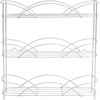 image:imageSpectrum 3 Tier Hanging Spice Rack for Wall Black Steel Kitchen Spice Organizer Wall Mounted Metal Three Tier Metal Spice Organizer Rack for Kitchen Cabinet Pantry OrganizationSilver