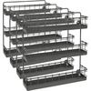 image:imageSpectrum 3 Tier Hanging Spice Rack for Wall Black Steel Kitchen Spice Organizer Wall Mounted Metal Three Tier Metal Spice Organizer Rack for Kitchen Cabinet Pantry OrganizationIndustrial Gray
