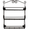 image:imageSpectrum 3 Tier Hanging Spice Rack for Wall Black Steel Kitchen Spice Organizer Wall Mounted Metal Three Tier Metal Spice Organizer Rack for Kitchen Cabinet Pantry OrganizationBlack