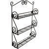 image:imageSpectrum 3 Tier Hanging Spice Rack for Wall Black Steel Kitchen Spice Organizer Wall Mounted Metal Three Tier Metal Spice Organizer Rack for Kitchen Cabinet Pantry OrganizationBlack