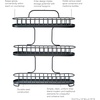 image:imageSpectrum 3 Tier Hanging Spice Rack for Wall Black Steel Kitchen Spice Organizer Wall Mounted Metal Three Tier Metal Spice Organizer Rack for Kitchen Cabinet Pantry OrganizationBlack