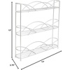 image:imageSpectrum 3 Tier Hanging Spice Rack for Wall Black Steel Kitchen Spice Organizer Wall Mounted Metal Three Tier Metal Spice Organizer Rack for Kitchen Cabinet Pantry OrganizationSilver