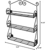image:imageSpectrum 3 Tier Hanging Spice Rack for Wall Black Steel Kitchen Spice Organizer Wall Mounted Metal Three Tier Metal Spice Organizer Rack for Kitchen Cabinet Pantry OrganizationBlack