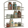 image:imageSpectrum 3 Tier Hanging Spice Rack for Wall Black Steel Kitchen Spice Organizer Wall Mounted Metal Three Tier Metal Spice Organizer Rack for Kitchen Cabinet Pantry OrganizationSatin Nickel