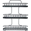image:imageSpectrum 3 Tier Hanging Spice Rack for Wall Black Steel Kitchen Spice Organizer Wall Mounted Metal Three Tier Metal Spice Organizer Rack for Kitchen Cabinet Pantry OrganizationBlack