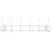 image:imageSpectrum 6 Hook Coat Rack Wall Mount for Entryway Closet Bathroom Garage Sturdy Steel Wire Wall Mounted Coat Hooks for Hanging Hats Purses Towels Bags Backpacks WhiteWhite