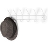image:imageSpectrum 6 Hook Coat Rack Wall Mount for Entryway Closet Bathroom Garage Sturdy Steel Wire Wall Mounted Coat Hooks for Hanging Hats Purses Towels Bags Backpacks WhiteWhite