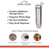 image:imageSpectrum Ashley Over Cabinet Door Grocery Bag Holder Hanging Bag Dispenser for Kitchen Cabinet Bathroom Under Sink Home Organization Heavy Duty Plastic Bag Cabinet Door Storage Bronze