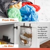 image:imageSpectrum Ashley Over Cabinet Door Grocery Bag Holder Hanging Bag Dispenser for Kitchen Cabinet Bathroom Under Sink Home Organization Heavy Duty Plastic Bag Cabinet Door Storage Bronze
