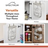 image:imageSpectrum Ashley Over The Cabinet Plastic Bag Holder Satin Nickel Powder Coat  Grocery amp Recycling Bag Dispenser for Kitchen Bathroom Under Sink Home amp Apartment Organization