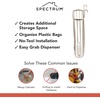 image:imageSpectrum Ashley Over The Cabinet Plastic Bag Holder Satin Nickel Powder Coat  Grocery amp Recycling Bag Dispenser for Kitchen Bathroom Under Sink Home amp Apartment Organization