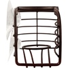 image:imageSpectrum Ashley Sink Sponge and Brush Holder with Suction Cups 2 in 1 Sink Caddy Bronze No Rust Easy Mount Suction Cup Kitchen Sink Sponge and Brush Holder Hanging Wire Cradle Promotes Quick Drying3x2x35 inches