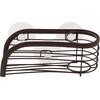 image:imageSpectrum Ashley Sink Sponge and Brush Holder with Suction Cups 2 in 1 Sink Caddy Bronze No Rust Easy Mount Suction Cup Kitchen Sink Sponge and Brush Holder Hanging Wire Cradle Promotes Quick Drying3x2x35 inches