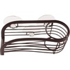 image:imageSpectrum Ashley Sink Sponge and Brush Holder with Suction Cups 2 in 1 Sink Caddy Bronze No Rust Easy Mount Suction Cup Kitchen Sink Sponge and Brush Holder Hanging Wire Cradle Promotes Quick Drying3x2x35 inches