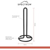 image:imageSpectrum Chrome Paper Towel Holder Countertop Kitchen Organizer Easy Tear Modern Freestanding Kitchen Hand Towel Roll Stands Vertical for Standard and Large Paper Towel Rolls with Durable Steel BaseBlack