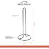 image:imageSpectrum Chrome Paper Towel Holder Countertop Kitchen Organizer Easy Tear Modern Freestanding Kitchen Hand Towel Roll Stands Vertical for Standard and Large Paper Towel Rolls with Durable Steel BaseChrome