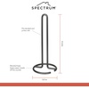 image:imageSpectrum Chrome Paper Towel Holder Countertop Kitchen Organizer Easy Tear Modern Freestanding Kitchen Hand Towel Roll Stands Vertical for Standard and Large Paper Towel Rolls with Durable Steel BaseSatin Graphite