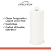 image:imageSpectrum Chrome Paper Towel Holder Countertop Kitchen Organizer Easy Tear Modern Freestanding Kitchen Hand Towel Roll Stands Vertical for Standard and Large Paper Towel Rolls with Durable Steel BaseMatte White