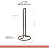 image:imageSpectrum Chrome Paper Towel Holder Countertop Kitchen Organizer Easy Tear Modern Freestanding Kitchen Hand Towel Roll Stands Vertical for Standard and Large Paper Towel Rolls with Durable Steel BaseIndustrial Gray