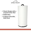 image:imageSpectrum Chrome Paper Towel Holder Countertop Kitchen Organizer Easy Tear Modern Freestanding Kitchen Hand Towel Roll Stands Vertical for Standard and Large Paper Towel Rolls with Durable Steel BaseBlack