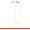 image:imageSpectrum Chrome Paper Towel Holder Countertop Kitchen Organizer Easy Tear Modern Freestanding Kitchen Hand Towel Roll Stands Vertical for Standard and Large Paper Towel Rolls with Durable Steel BaseMatte White
