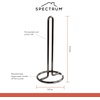 image:imageSpectrum Chrome Paper Towel Holder Countertop Kitchen Organizer Easy Tear Modern Freestanding Kitchen Hand Towel Roll Stands Vertical for Standard and Large Paper Towel Rolls with Durable Steel BaseBlack Chrome
