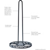 image:imageSpectrum Contempo Farmhouse Paper Towel Holder with Easy Tear Arm for Kitchen Counter Tabletop Bathroom Sturdy Metal Rustic Paper Towel Stand with Weighted Base for Standard amp Jumbo Rolls BlacKSimple