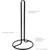 image:imageSpectrum Contempo Farmhouse Paper Towel Holder with Easy Tear Arm for Kitchen Counter Tabletop Bathroom Sturdy Metal Rustic Paper Towel Stand with Weighted Base for Standard amp Jumbo Rolls BlacKMinimalistic Modern