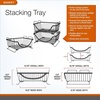 image:imageSpectrum Diversified 20077 Ashley Stackable Basket Tray Satin Nickel1 Count Pack of 1