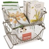 image:imageSpectrum Diversified 20077 Ashley Stackable Basket Tray Satin Nickel1 Count Pack of 1