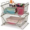 image:imageSpectrum Diversified 20077 Ashley Stackable Basket Tray Satin Nickel1 Count Pack of 1