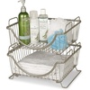 image:imageSpectrum Diversified 20077 Ashley Stackable Basket Tray Satin Nickel1 Count Pack of 1