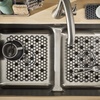 image:imageSpectrum Diversified Hexa Raised Feet QuickDrying HeavyDuty Protector with NonSlip Surface Large Farmhouse Sink Mat FrostGray105 x 12