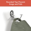 image:imageSpectrum Double Prong Hooks for Hanging Coats Towels Robes Clothes Backpacks Purses Bags Closet Bathroom Entryway Easy Mount Metal Double Screw In Decorative Wall Hook for Hanging BronzeChrome