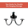 image:imageSpectrum Double Prong Hooks for Hanging Coats Towels Robes Clothes Backpacks Purses Bags Closet Bathroom Entryway Easy Mount Metal Double Screw In Decorative Wall Hook for Hanging BronzeChrome