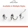 image:imageSpectrum Double Prong Hooks for Hanging Coats Towels Robes Clothes Backpacks Purses Bags Closet Bathroom Entryway Easy Mount Metal Double Screw In Decorative Wall Hook for Hanging BronzeChrome