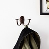 image:imageSpectrum Double Prong Hooks for Hanging Coats Towels Robes Clothes Backpacks Purses Bags Closet Bathroom Entryway Easy Mount Metal Double Screw In Decorative Wall Hook for Hanging BronzeBronze